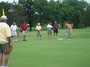 Everyone is on the green!